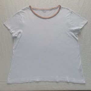 Madewell Whisper Cotton Rainbow Ringer Tee Sz XL